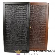 НИ / Нарды кожа «Питон золотой» 50х25см коричневые подарочные 