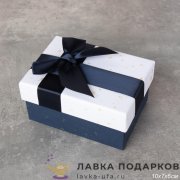 УП / Коробка подарочная «Бант Синяя лента» прямоугольная микро 10х7х6см  S114 