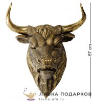 Скульптура настенная «Бык - голова» 60 см. цвет БРОНЗА БФ_2 