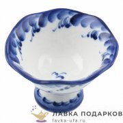 Гжель / Розетка для варенья «Забава» 06 х 10 х 10 см авт. Селиверстова Г.И.  