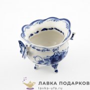 Гжель / Конфетница «Каприз» (м) 11 х 10 х 09 см  авт. Селиверстова Г.И. 