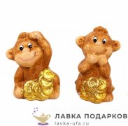 Фигурка года «Обезьянка с монетами» 06 х 05 х 04 см. KB_1954  