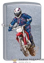 Zippo / Зажигалка 207 «Харли - Байкер» 56 х 36 х 12 мм. хром состаренный  
