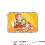 УС а6 / Магнит - фольклер «Чай с баранками» 15 х 11 см.  1211_От_Н-М 