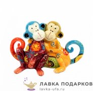 Фигурка года «Обезьянка - пара в розах» 14 х 09 см. (пестрый) KEN_77911 