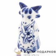 Гжель / Фигурка года «Козочка» 08 х 05 х 04 см. авт. Гаврилов Э.В. 