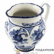 Гжель / Молочник «Праздничный» 800 мл. 12 х 17 х 12 см. авт. Авдонин В.И. 