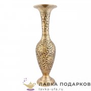 Кашмир / Ваза латунная с эмалью 42 х 10 х 10 см. белый В_2377_16_6 