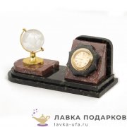 УК / Подставка - органайзер из камня «Глобус» 25 х 12 х 09 см. лемезит (без упак) 001 