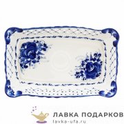 Гжель / Сухарница «Прямоугольная» 05 х 16 х 27 см. авт. Голубенков Н.А. 