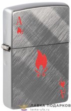 Zippo / Зажигалка «Туз» 36 х 12 х 56 мм.серебристый 48451 