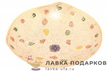 Кашмир / Вазочка для конфет «Бутон» 12 х 12 х 04 см. латунь, эмаль белая Фр_38587.1 