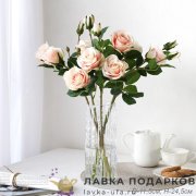 ИНТ / Ваза для цветов «Труба» прозрачная с фактурой 25 см стекло WRD-164 