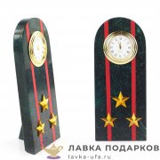 УК / Часы из камня «Погон МВД - Полковник МВД» (НО) 15 х 06 см. змеевик 3988 