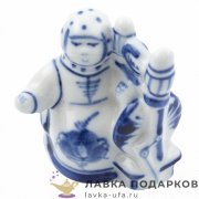 Гжель / Статуэтка Гжель «Пряха» 07х05 см — авт. Неплюев В.В. 