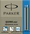 PR / Картриджи для перьевой ручки Parker, мини, смываемые, синие (6 шт), арт. S_0767240