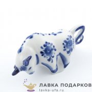 Гжель / Фигурка года «Бык-бодун» 07 х 10 х 04 см, авт. Неплюев В.В. 