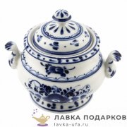 Гжель / Сахарница «Мария» 12 х 10 х 12 см, v-400 мл. авт. Симонов С.М. 