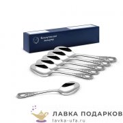КМ / Ложка чайная «Номер 1» 14 см. посеребренная с чернением (6 шт) 
