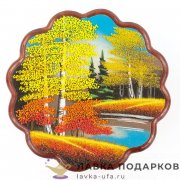 Камень / Панно с каменной крошкой 24 х 24 см. рис. «Осень» 9509 