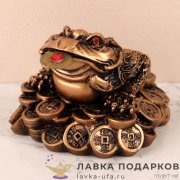 GN-П / Фигурка «Жаба денежная» эффект бронзы, полистоун, 7 см GN490 