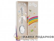 DODO / Ложка детская для кормления «Ангел» 12 см. серебрение + чернение 