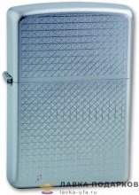 Zippo / Зажигалка 205 «Алмазная пластина» 56 х 36 х 12 мм. хром полированный 