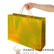 ПЛ / Пакет подарочный Сказка «Голография», 3 цвета асс., горизонтальный, 45х13х33 см (L) 606610 