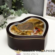 Музыкальная шкатулка механическая «Сердце с балериной» 19 х 17 х 07 см. бордовый 115.4624 