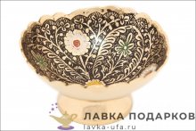 ЛГ / Рында латунная «Штурвал» д.7 см 15х8 см. полиш Кл3208-1 