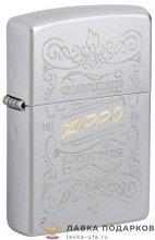 Zippo / Зажигалка 48782 «Подлинно с лого Zippo» 56 х 36 х 12 мм. хром матовый 