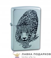 Zippo / Зажигалка 205 «Леопард» 56 х 36 х 12 мм. хром полированный  