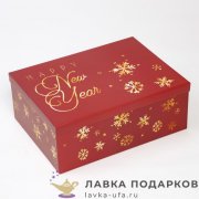 УП / Коробка подарочная «Крафт, принт», прямоугольная, размер L (21х14х12 см), L-3 