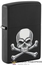 Zippo / Зажигалка «Веселый роджер» 56 х 36 х 12 мм. черный матовый 29917  