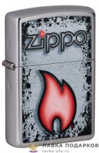 Zippo / Зажигалка 49576 «Пламя» 56 х 36 х 12 мм. хром полированный  