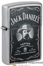Zippo / Зажигалка бензиновая  Zippo 48748 «Jack Daniels» цв. хром матовый 