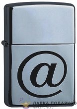 Zippo / Зажигалка 200 «Интернет» 56 х 36 х 12 мм. хром полированный 