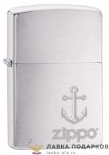 Zippo / Зажигалка 29531 «Якорь с лого Zippo» 56 х 36 х 12 мм. хром матовый 