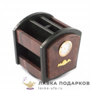 УК / Подставка - органайзер из камня «Юла» 15 х 14 х 14 см. креноид 1179 