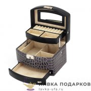 Jardin / Шкатулка для украшений с замком раздвижная «3 яруса» 16 х 13 х 12 см. антрацит P6031 