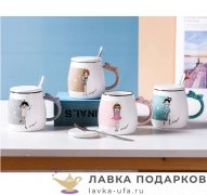 Креативная чайная кружка «Новогодняя №2» 350 мл. керамика, цв. красный 8288 