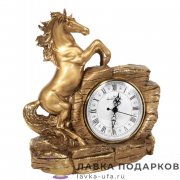 Скульптурные часы «Вольный ветер» 27 х 23 см. БРОНЗА МК_2057 