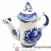 Гжель / Чайник «Одуванчик № 1» 20 х 12 х 23 см. v-880 мл. авт. Федотов А.Н.  