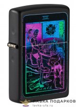Zippo / Зажигалка 49698 «Карта Таро» 56 х 36 х 12 мм. цвет черный матовый 
