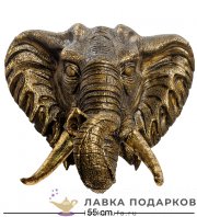 Скульптура настенная «Слон - голова» 58 см. цвет БРОНЗА БФ_13 
