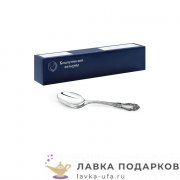 КМ / Ложка столовая «Роза» 18 см. посеребренная с чернением (1 шт) 