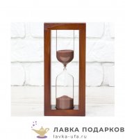 Часы песочные на 10 минут «Рамка» 20 х 09 х 05 см. корпус цвет вишня, песок коричневый ЧП_300586  