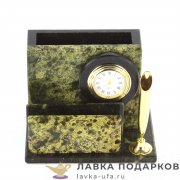 УК / Подставка - органайзер из камня «Трибуна» 12 х 09 х 09 см. змеевик 7256 