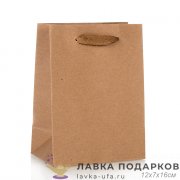 УП / Пакет подарочный «Крафт» vertical мини 12х7х16см LT-210XS 
