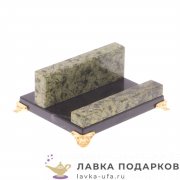 УК / Подставка под телефон из камня «Ложе» 10 х 09 х 05 см. змеевик светлый 121.923 